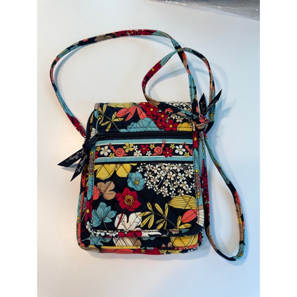 Vera Bradley Happy Snails Mini Hipster Crossbody Retired Floral Bag
